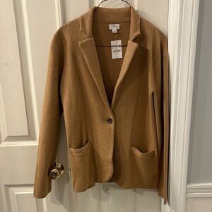 J. Crew Women's Camel Sweater Blazer